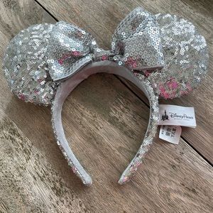 GUC Disney silver sequins ears! Great condition
